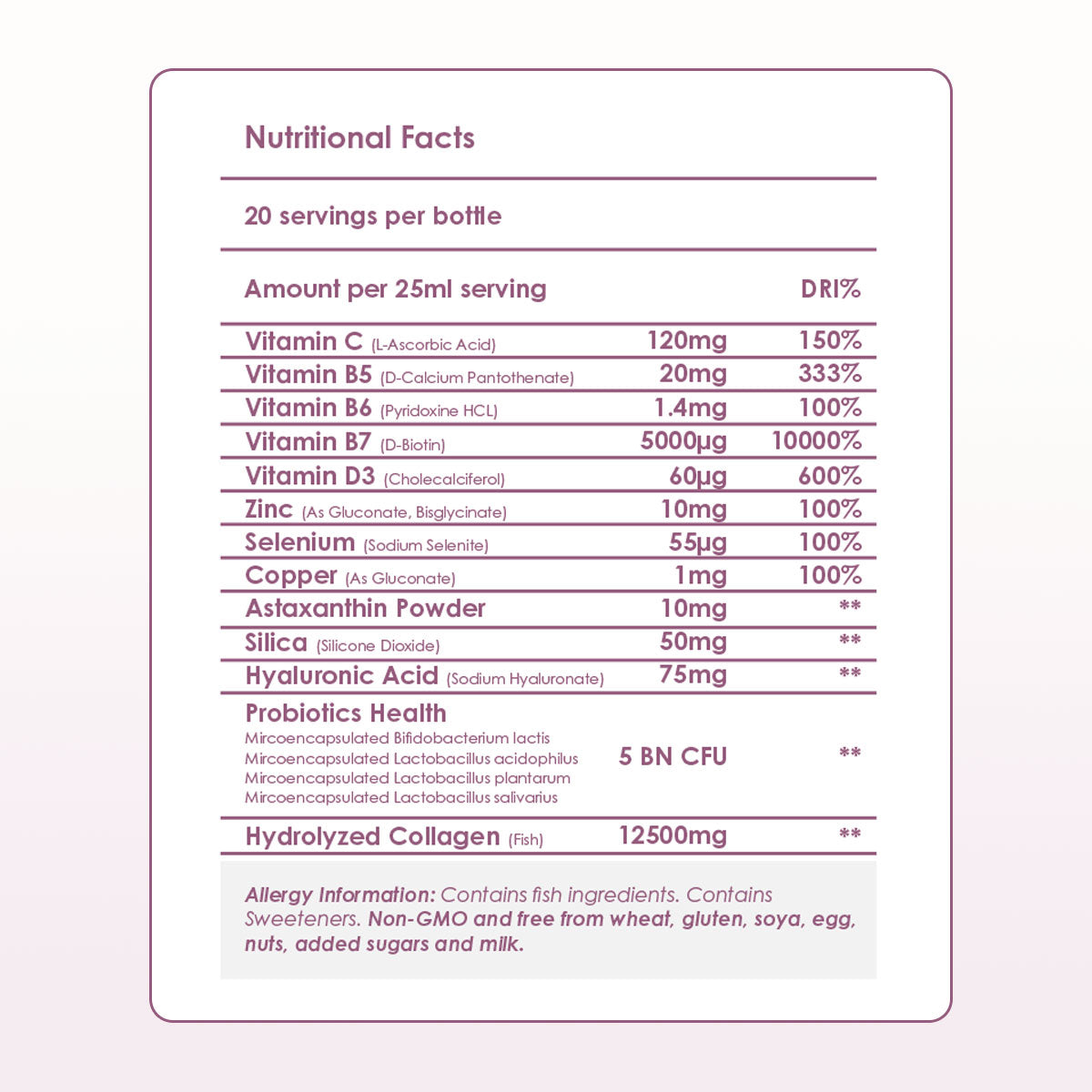 Formulation XX - Advanced Collagen Multi-Supplement